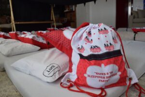 mochila para festa do pijama personalizada