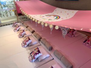 tenda gigante de unicornio para festa do pijama