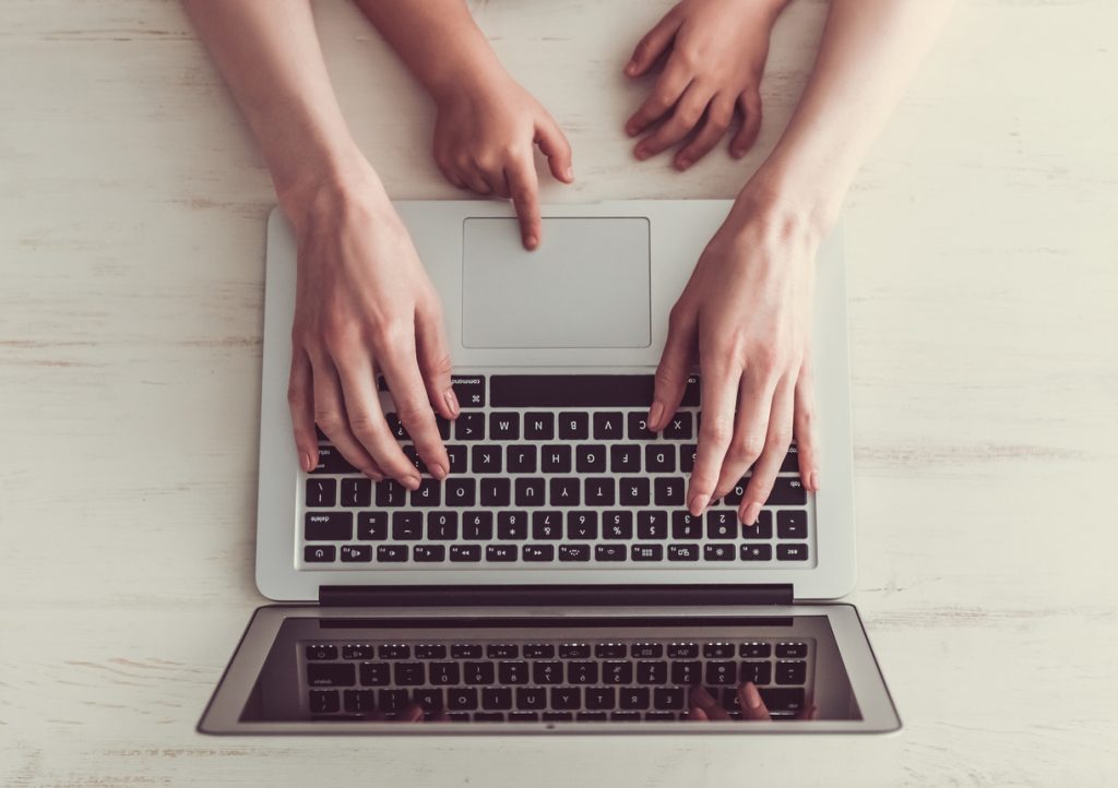 Home Office com as crianças