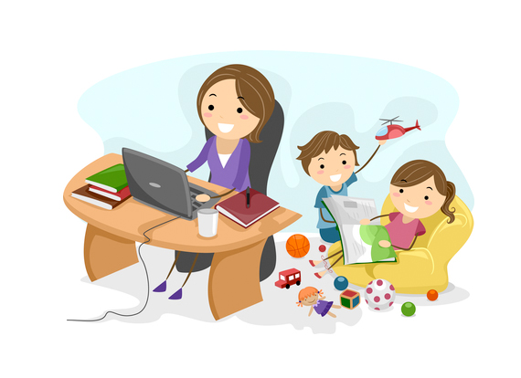 Home Office e as crianças
