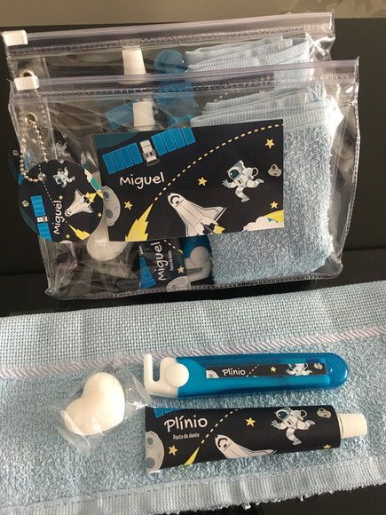 Kit de higiene para festa do pijama