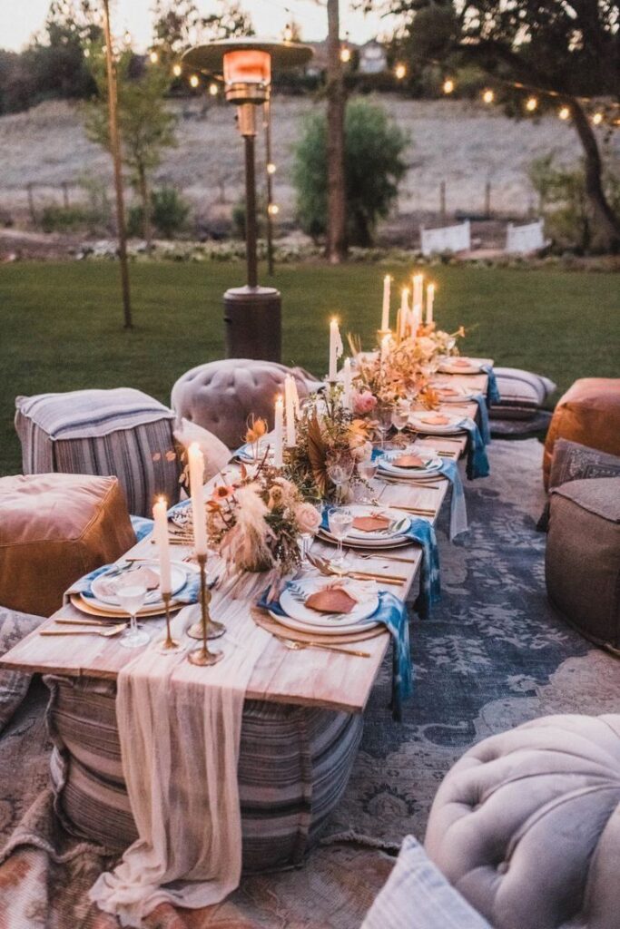 Estilo boho nas mesas