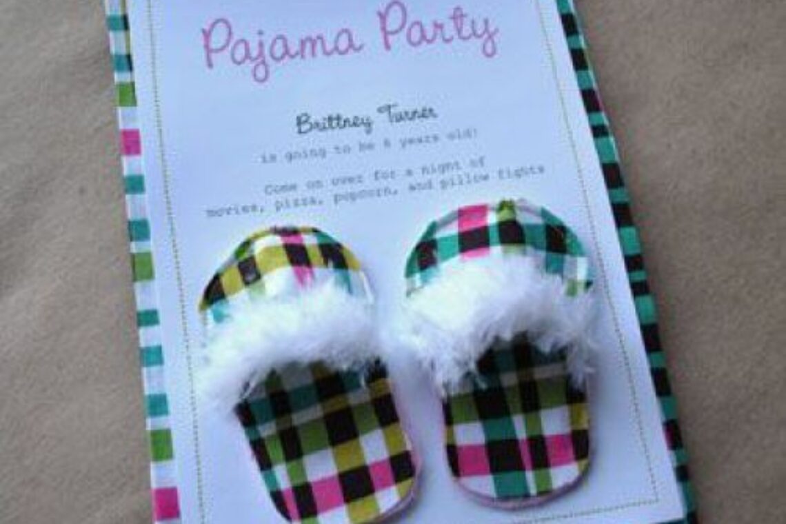 ideia de convite para festa do pijama