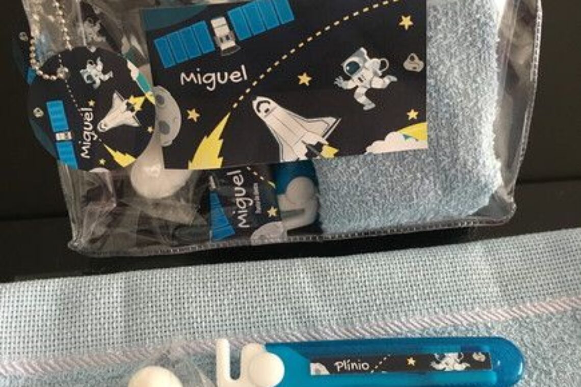 Kit de higiene para festa do pijama